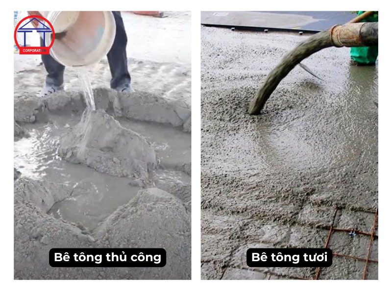 so sánh chi phí bê tông tươi và bê tông thủ công 