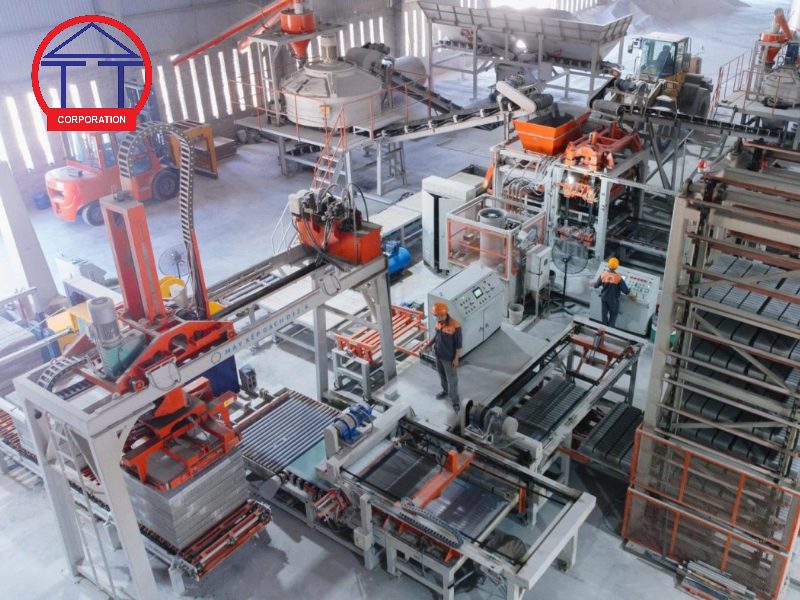 nhà xưởng sản xuất gạch không nung