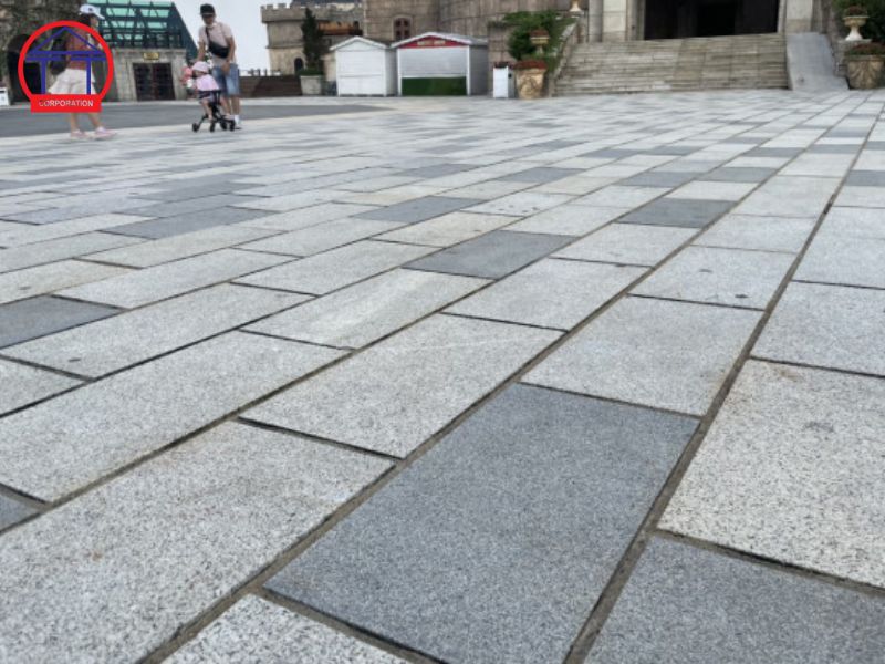 đá lát hè công trình nhà nước