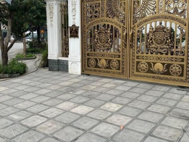 Đá lát vỉa hè dày 5cm bền chắc, chống trơn trượt, chịu lực cao