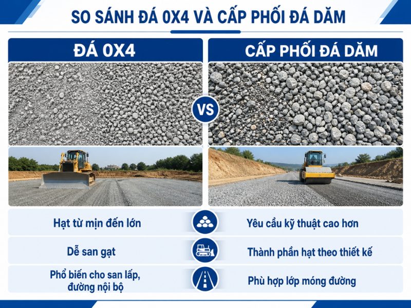 Cách chọn đúng đá 0x4 làm đường để nền chắc, ổn định Đá 0x4 làm đường