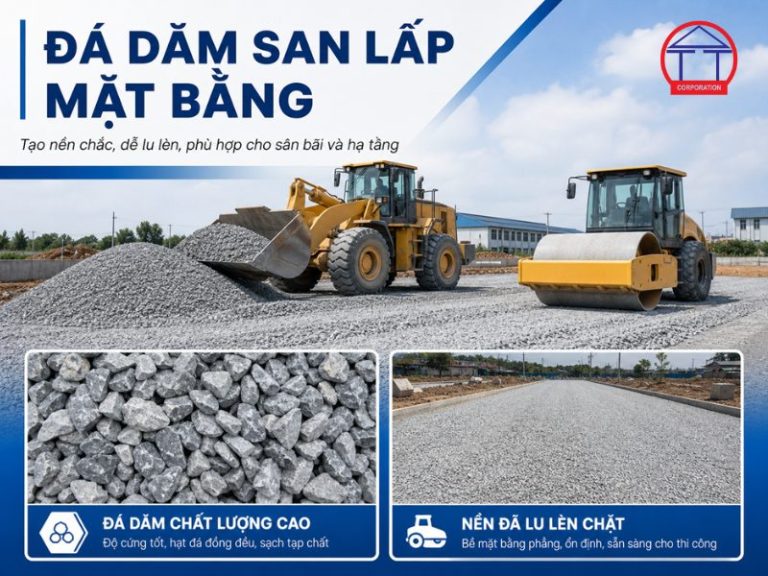 Nên chọn loại đá dăm san lấp mặt bằng nào để nền chắc, dễ lu lèn và tối ưu chi phí?