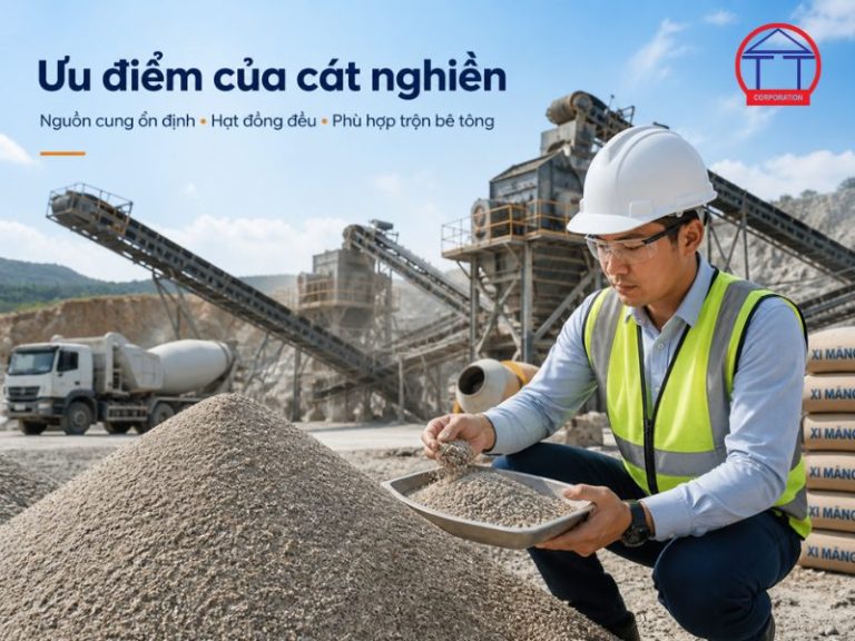 Nên dùng cát nghiền hay cát tự nhiên để trộn bê tông?