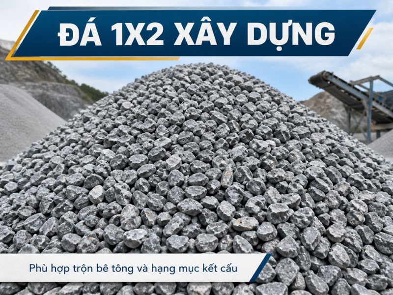 Nên dùng đá 0x4 hay đá 1x2 cho công trình? nên dùng đá 0x4 hay đá 1x2 cho công trình