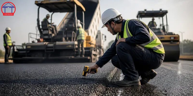 Nhiệt độ thi công bê tông nhựa bao nhiêu là đạt? Quy định và cách kiểm soát thực tế nhiệt độ thi công bê tông nhựa