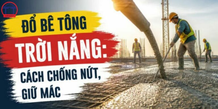 Đổ bê tông trời nắng thế nào để hạn chế nứt và đảm bảo chất lượng?