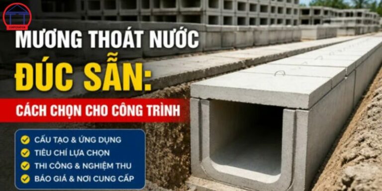 Mương thoát nước đúc sẵn: Kích thước, ứng dụng và cách chọn