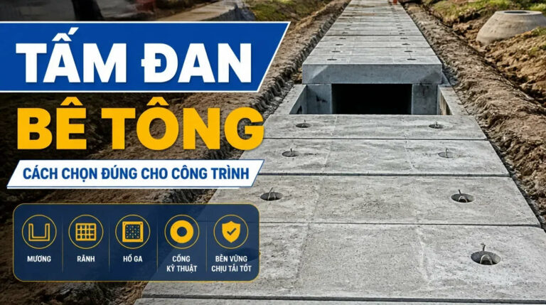 Tấm đan bê tông là gì? Kích thước, ứng dụng và cách chọn phù hợp công trình