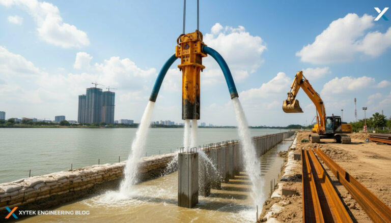 Búa rung xói nước cừ: Quy trình thi công hiệu quả nhất